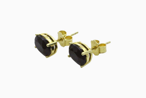 Divya दिव्या | Onyx | Ohrstecker | 18K Vermeil Vergoldung